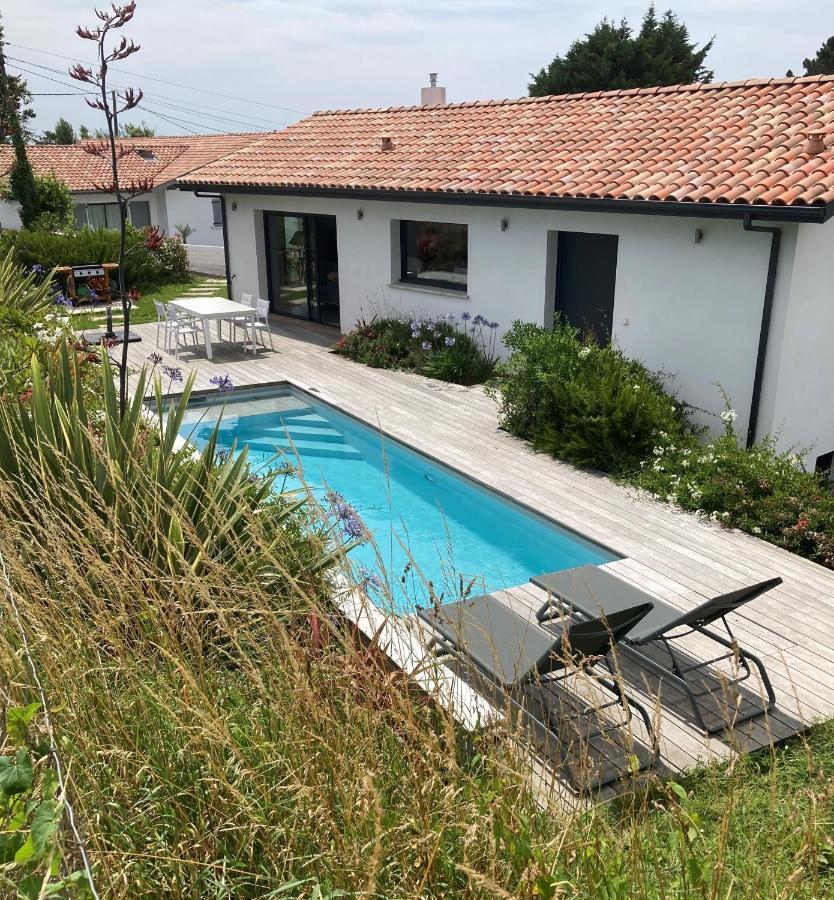 Villa Avec Piscine Privee, Vue Sur Mer Et Plage A Pied 800M Saint-Jean-de-Luz Exterior photo